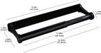 Paper Towel Holder - Self-Adhesive or Drilling, Black, Wall Mounted, Kitchen Roll Dispenser Under Cabinet or Inside Cabinet