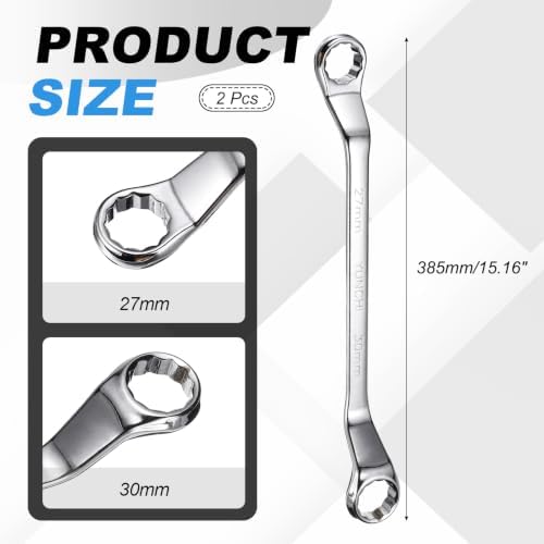 27x30mm Double Box End Wrench 12 Point 75 Degree Offset Wrench 2pcs