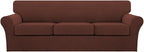 Turquoize 4 Piece Sofa Covers for 3 Cushion Couch Sofa Slipcover Soft Couch by Turquoize