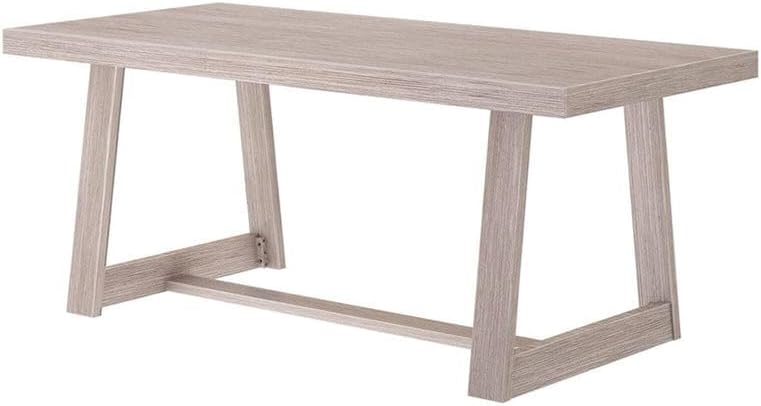Plank+Beam Classic 72 Inch Dining Table, Rectangular, Seashell Wirebrush