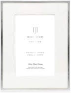 Isaac Jacobs 6x8 (Matted 4x6) Silver Classic Metal Picture Frame w/Easel