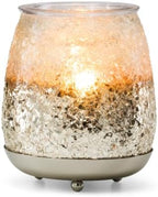 Scentsy Glisten Nickel-Plated Glass Wax Warmer, Glam Decor