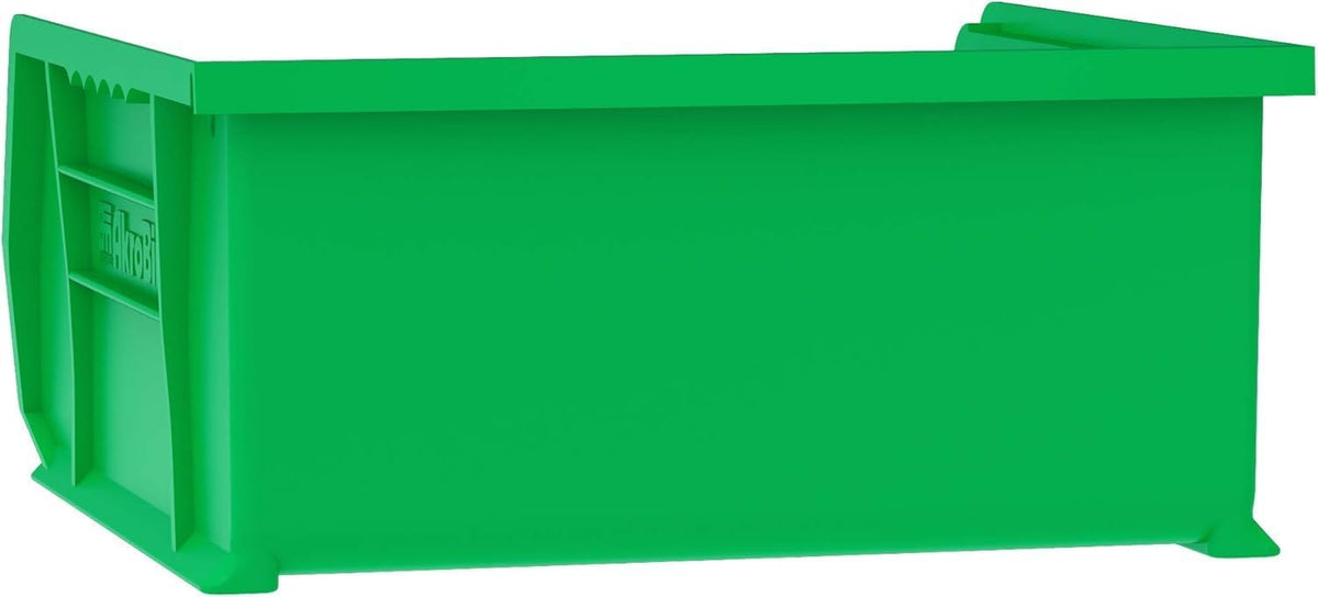 Akro-Mils 30235 AkroBins Plastic Storage Bins, 11"x11"x5", Green, 6-Pack