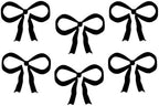 Santa Barbara Design Studio Christmas Wine Glass Cocktail Drink Markers Wine Glass Charms, Set of 6, Bow