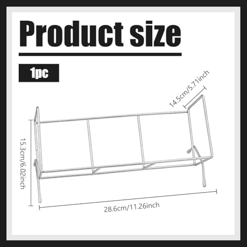 AHANDMAKER CD Storage Rack Organizer for DVDs and CDs Stainless Steel Wire Rack Display Holder for Music Movie Discs Game Cases Studio Home Office Use Multimedia Entertainment, Holds 30 Jewel Cases