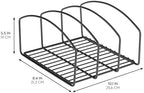 iDesign 3-Section Cookware Organizer for Cabinet - Cookware Organizer or Bakeware Organizer - Matte Black