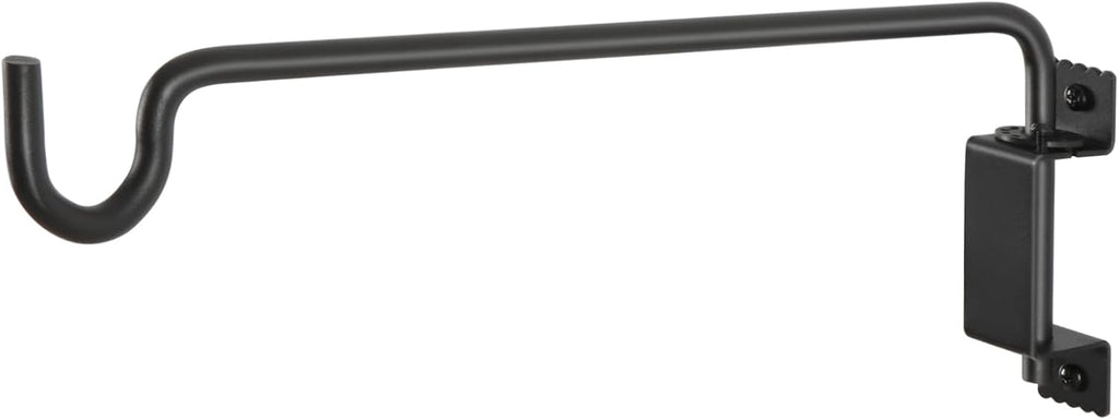 10 inch Plant Hanger, Sturdy Hanging Plant Bracket Outdoor, Hanging Plant Wall Hook Heavy Duty, for Hanging Bird Feeders, Planters, Lanterns, Wind Chimes, Indoor/Outdoor Use, Black, Set of 2