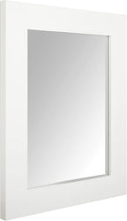 Amazon Basics Rectangular Wall Mount Mirror for Bedroom, Living Room, Entryway, 24" x 36", Standard Trim, Nickel, Hangs Horizontally or Vertically