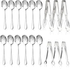 18Pcs Serving Utensils Set Serving Tongs Spoons for Buffet Dishwasher Safe