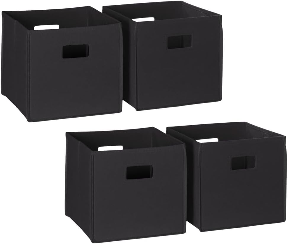 RiverRidge Folding Storage Bins - 2-pack of 10in Tall Periwinkle Blue Cubes