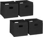 RiverRidge Folding Storage Bins - 2-pack of 10in Tall Periwinkle Blue Cubes