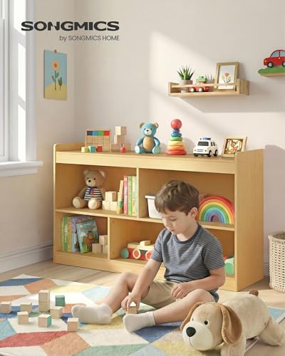 SONGMICS Kids' Toy Storage Shelf, Montessori Shelf with 5 compartments