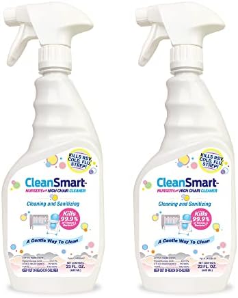 CleanSmart Nursery & High Chair Cleaner, Hypochlorous Acid, 23 oz (2 pack)