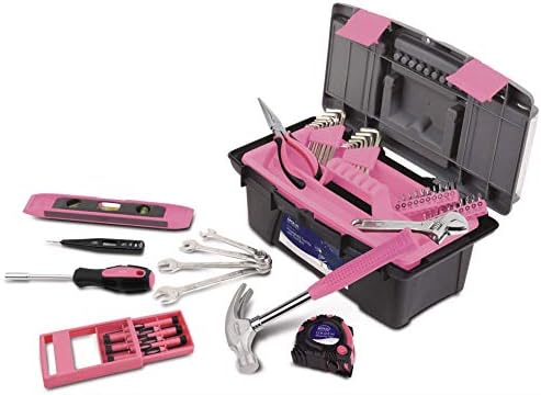 Apollo Tools 53 Piece Household Tool Set, Pink DT9773P