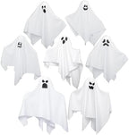 JOYIN 7 Pcs Halloween Hanging Ghost Decorations Outdoor, 19.6” Flying White Ghosts Decor for Halloween Tree Front Yard Patio Lawn Garden Party and Holiday Décor