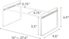 YAMAZAKI Home Frame Adjustable Shoe Rack - Spacesaving Storage Solution, 7" - Steel - Holds Up to 4 Pairs of Shoes Per Shelf