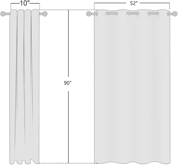 NICETOWN 100% Absolutely Blackout Linen Curtains - Image 3