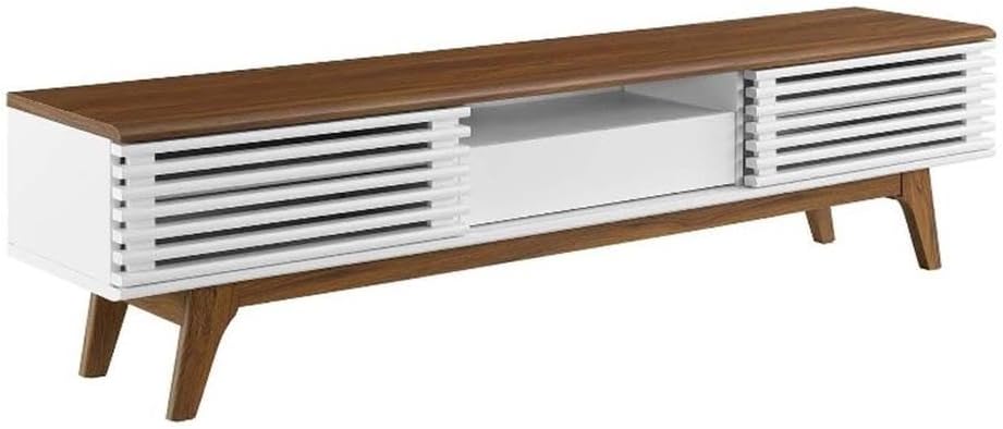 Modway Render Mid-Century Modern Low Profile 70 Inch TV Stand in Oak, 70"