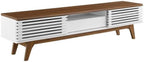 Modway Render Mid-Century Modern Low Profile 70 Inch TV Stand in Oak, 70"