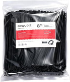 Cable Zip Ties, 8 Inch Black 1200 Pcs
