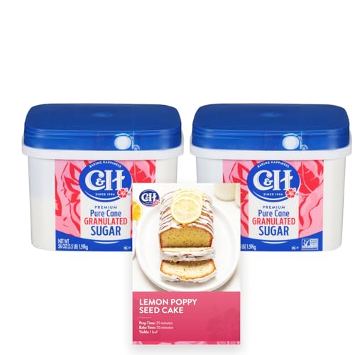 C&H® Granulated Sugar, 3.5 lb Easy-Baking Tub, 2 Pack - with Recipe Card