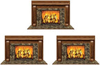 Beistle Fireplace Insta-Views – 3-Pack Wall Scenes with Realistic Burning Fire Image Printed on Thin Clear Plastic, Cozy Hearth Look for Christmas Holiday or Winter Parties, 3' 2" x 5' 2"