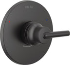 Delta Faucet Trinsic 14 Series Single-Function Black Shower Valve Trim Kit, Shower Handle, Delta Shower Trim Kit, Matte Black T14059-BL (Valve Not Included)