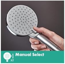 hansgrohe Vernis Blend 11-inch 3-Spray Handshower with Slide Bar and Hose, Rain, IntenseRain, Handheld Shower Head System in Brushed Nickel, 04970820