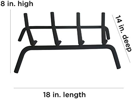 Panacea Products Corp 18" Black Wrought Iron Fireplace Grate 15450Tv