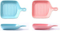 Blue & Pink Ceramic Bake & Serve Set – Pastel 2-Piece Ceramic Baking Dish Set, Oven Safe Bakeware for Kitchen & Table