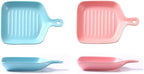 Blue & Pink Ceramic Bake & Serve Set – Pastel 2-Piece Ceramic Baking Dish Set, Oven Safe Bakeware for Kitchen & Table