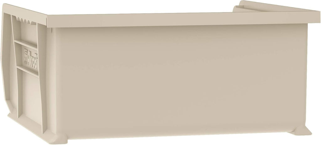 Akro-Mils 30235 AkroBins Plastic Hanging Stackable Storage Organizer Bin, 11-Inch x 11-Inch x 5-Inch, Stone, 6-Pack