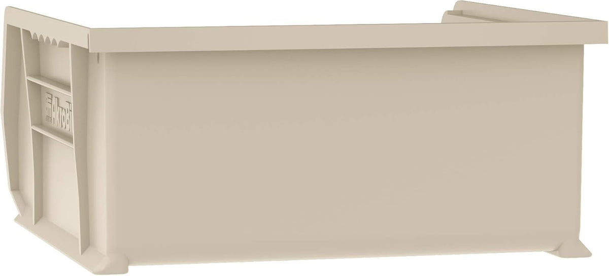 Akro-Mils 30235 AkroBins Plastic Hanging Stackable Storage Organizer Bin, 11-Inch x 11-Inch x 5-Inch, Stone, 6-Pack