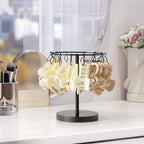 Dahey Claw Clip Organizer 16 Metal Hooks Display Holder Hair Clip, Black