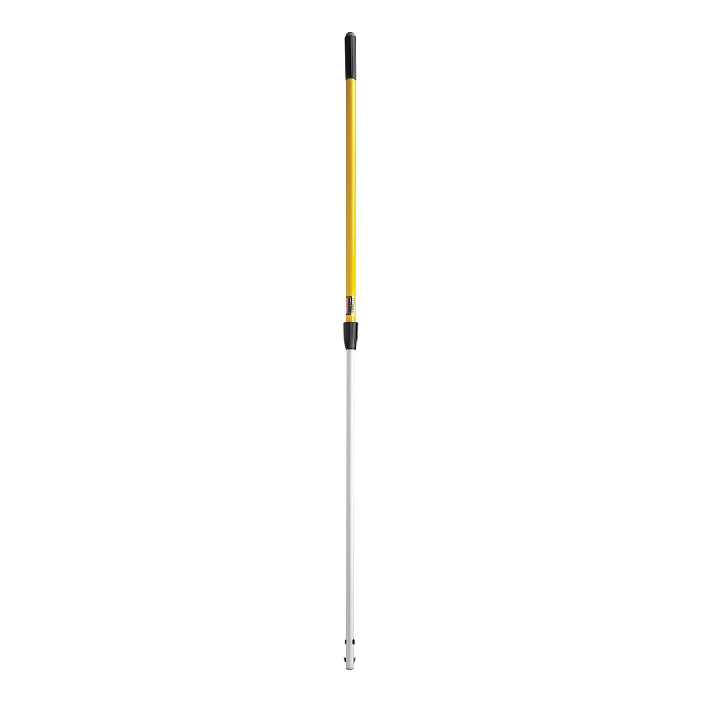 Rubbermaid Commercial Products HYGEN Quick-Connect Adjustable Extension Handle/Pole, Lightweight Cleaning Tool for Floors/Walls/Ceilings/Windows for Janitorial/Residential/Commercial/Business, 4ft - 6ft, Aluminum, Yellow