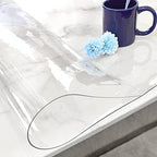 Kasepie Clear Table Protector 42x72 Inch, 2mm Thick PVC Table Cover for Kitchen & Dining Room, Scratch-Resistant Waterproof Desk Mat - Rectangle Plastic Tabletop Cover