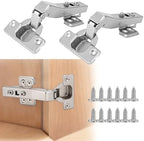 HBL' 2 Pack 45° Corner Cabinet Hinges, 45 Degree Angled Hinge Replacement for Diagonal Wall Cabinets, 35MM European Soft Close Hinges for Frameless Doors