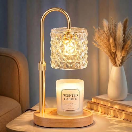 Candle Warmer Lamp with Timer, Home Decor Birthday Gifts for Women,  Gold