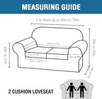 H.VERSAILTEX Real Velvet Plush 3 Piece Stretch Sofa Covers Couch Covers - Image 2