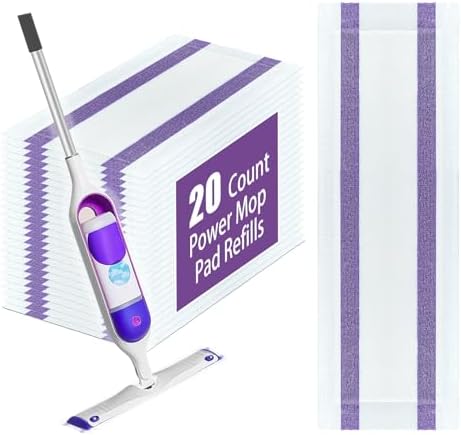 20 Count Disposable Mop Pad Refills for Swiffer Power Mop
