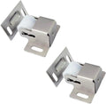 Heavy Duty Large Jumbo Roller Catch Latch for Closet Doors and Cabinets, Matte Nickel, Made in Taiwan, 2 Pack