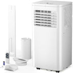 Antarctic Star 10000 BTU Portable Air Conditioner, 4-in-1 AC Unit with Cooling, Dehumidifier & Fan Modes, Sleep Mode, 24H Timer & Remote Control, Moving Wheels & Window Installation Kit
