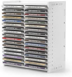 Stackable CD Storage Organizer, Holds 34 CD Cases, Great Gift Idea