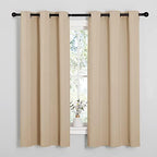NICETOWN Biscotti Beige Blackout Curtains for Bedroom 42" x 48" 2 Panels