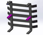 Fireplace Log Grate Heavy Duty Solid Steel Fire Place Wood Stove Firewood Holder 13 x 10 x 4 Inch