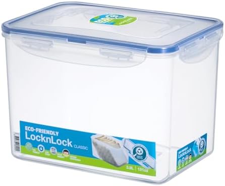 LocknLock Easy Essentials Food lids/Pantry Storage/Airtight containers, BPA Free, Rectangle-16.5 Cup-for Beans, Clear