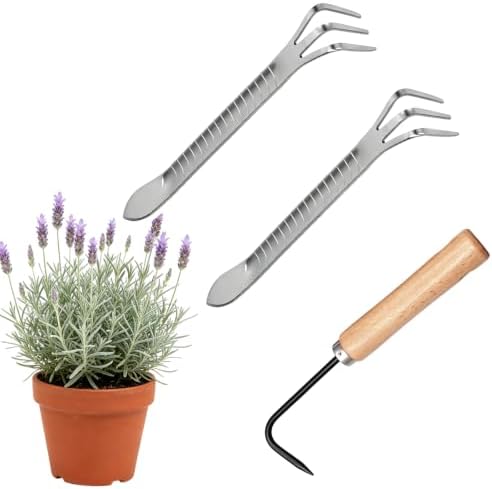 Root Hook Small Hand Rake Potted Plants Care, Repotting Root Rake Claw Hook