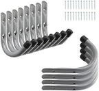 Garage Hooks, 4 Inch Heavy Duty Steel J Hooks for Wall, 12 Pack, Gray