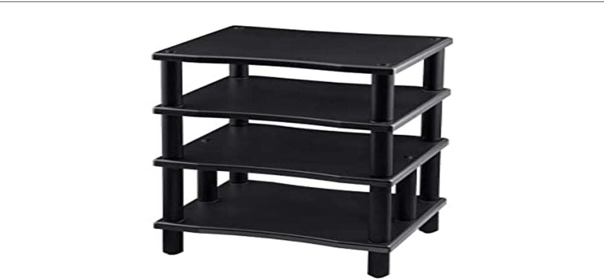 Monolith 4 Tier Audio Stand XL - Open Air Design, Each Shelf Supports up to 75 Lbs, Perfect Way to Organize AV Components, Espresso