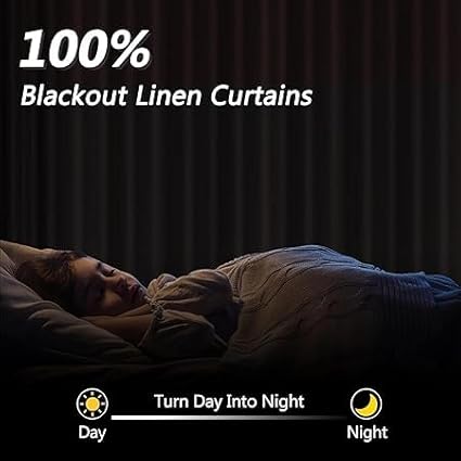 Guken Yellow 100% Blackout Curtains 102 Inch Length 2 Panels Set - Image 2